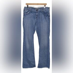 Buckle Wendi  Denim Bootcut  Contrast‎ Stitch Medium Wash Jeans Cowgirl 32x33.5